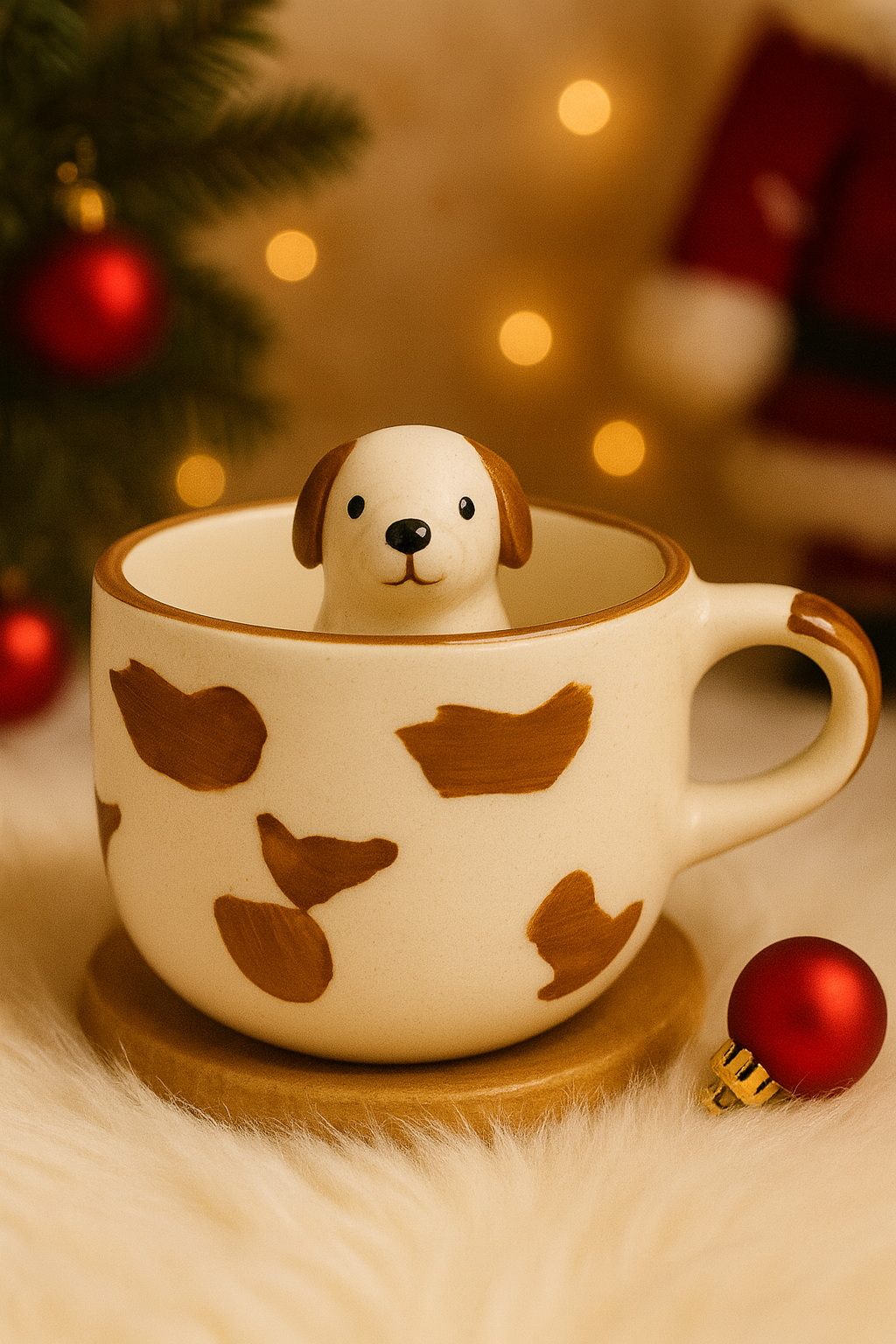 Peek-A-Pup Dog Ceramic Mug