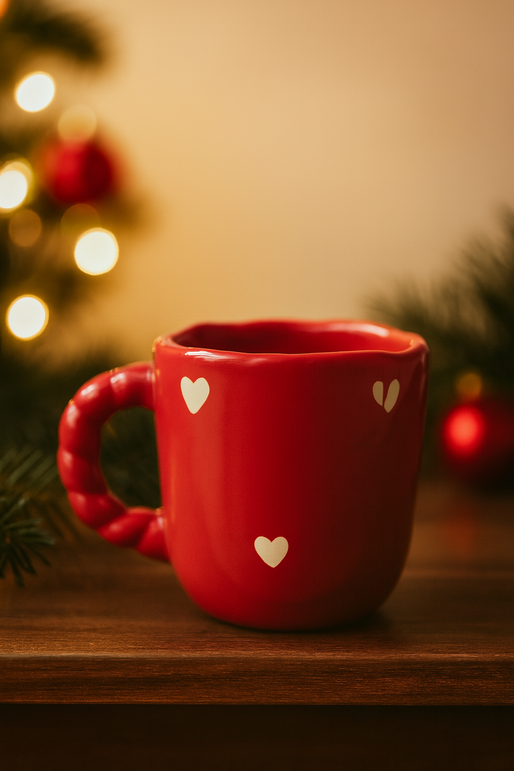Red Charm Heart Mug