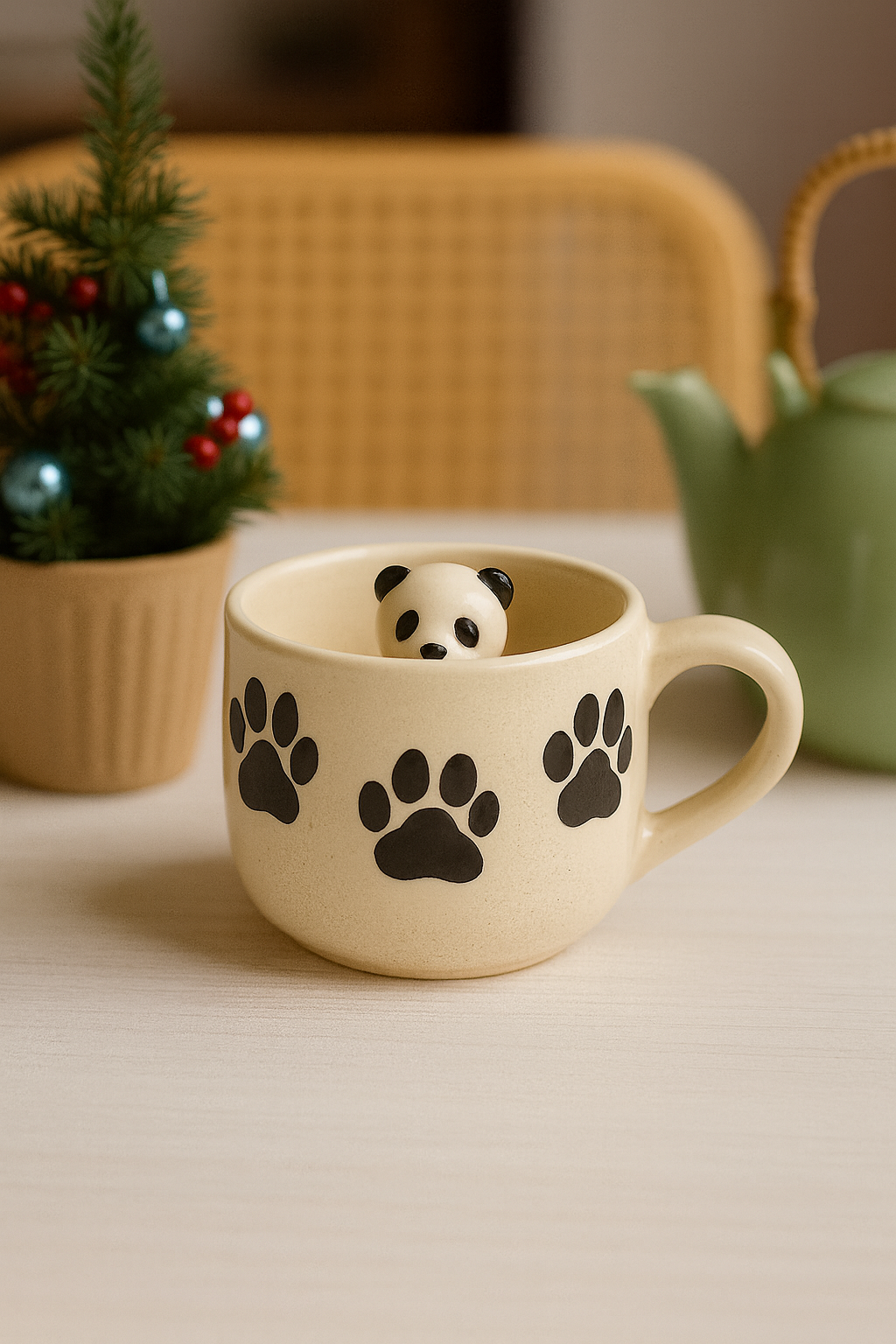 Peek-A-Panda Ceramic Cup