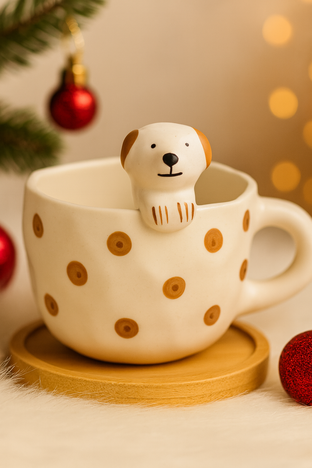 Puppy Peek-A-Brew Ceramic Mug