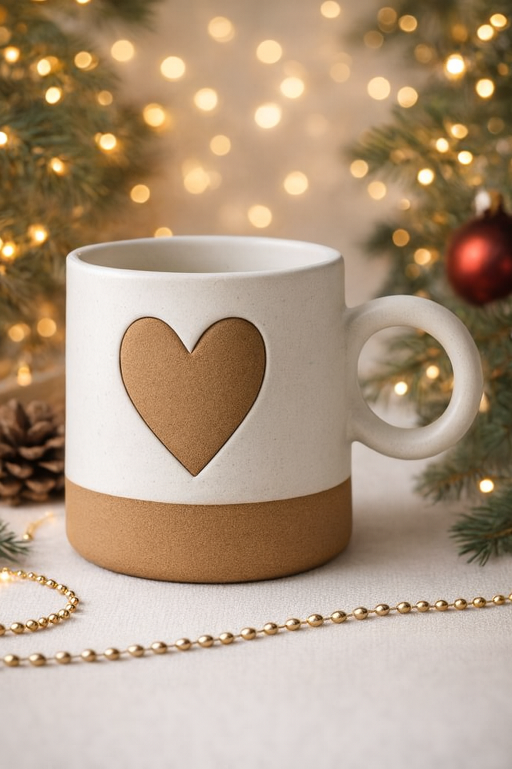 Terracotta Heart Ceramic Mug