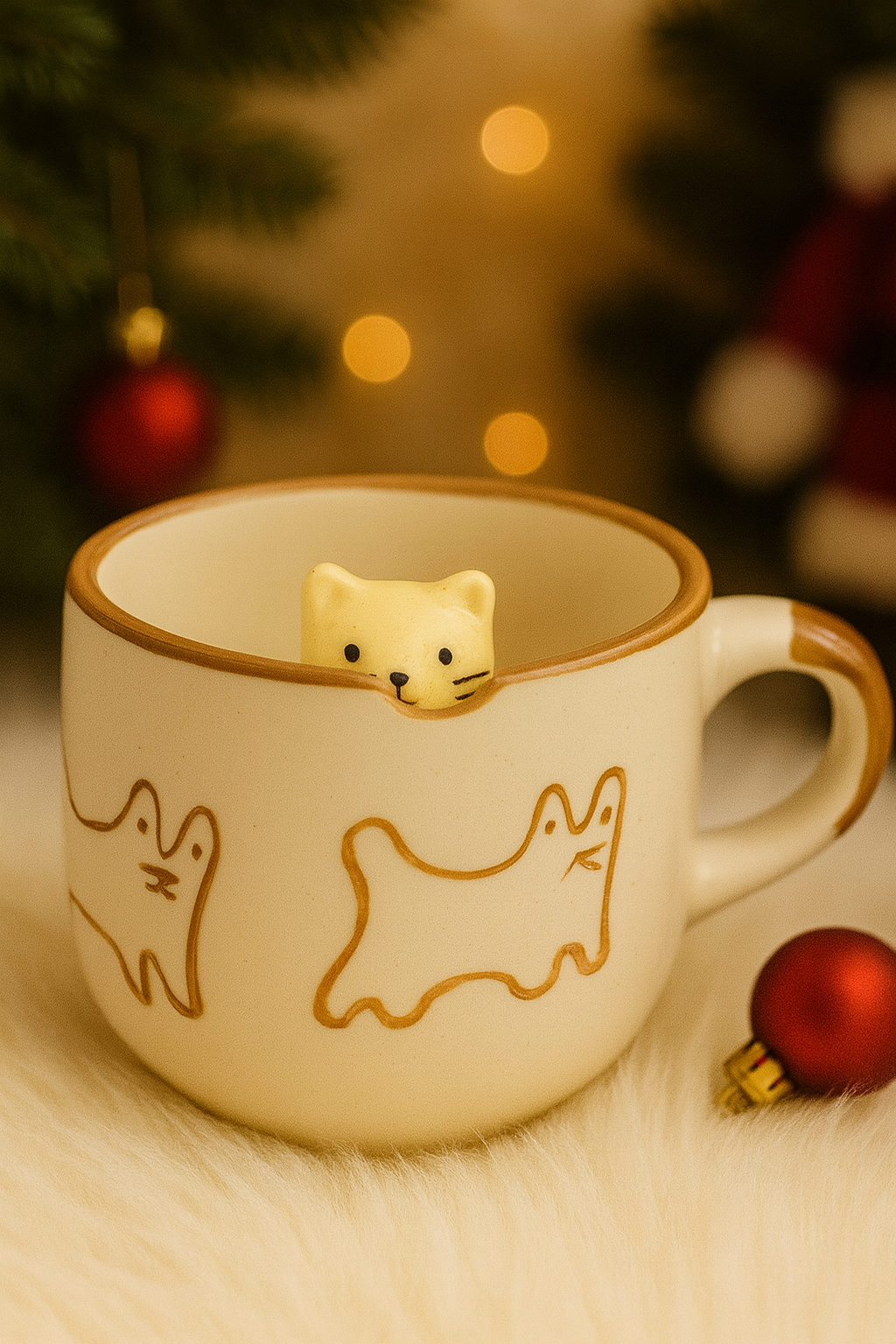 Peek-a-boo Kitty Ceramic Mug
