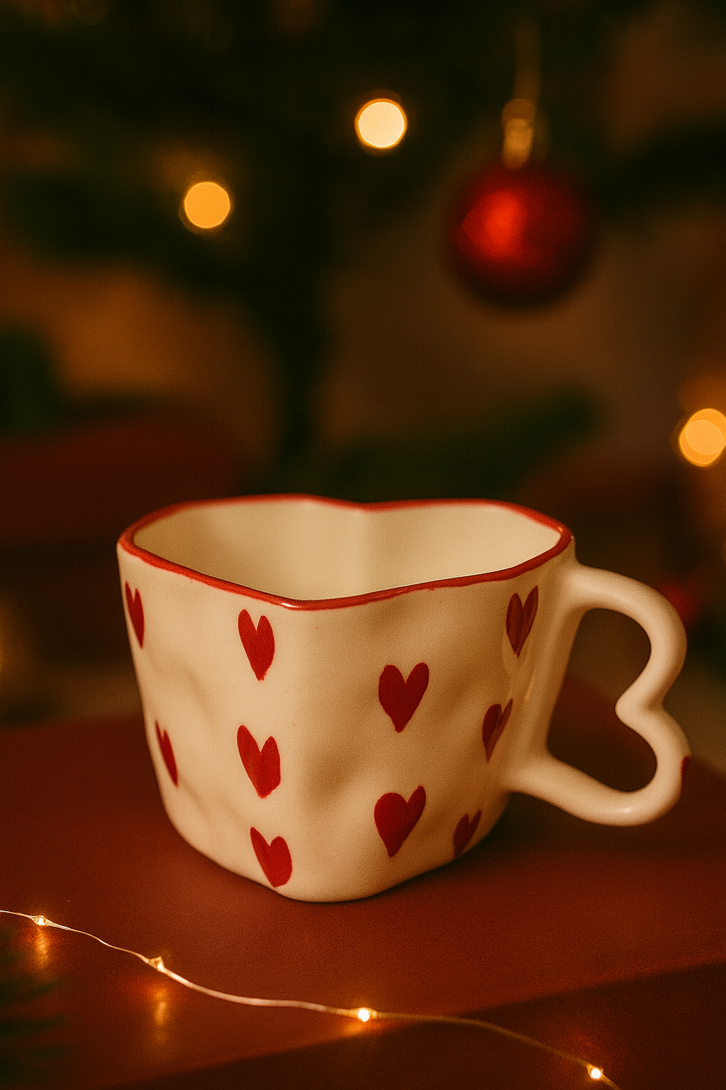 HeartGlow Handmade Ceramic Mug