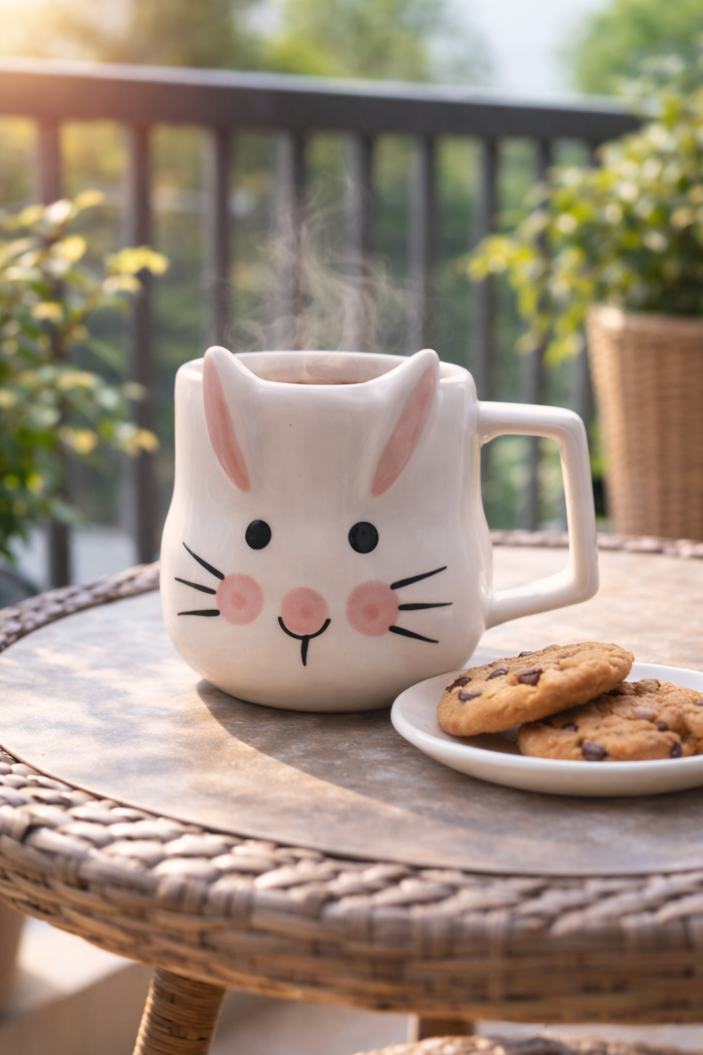 Blush Bunny Handcrafted Ceramic Mug