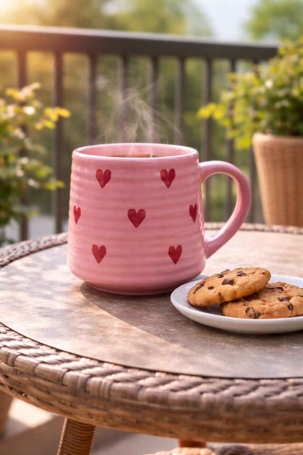 Blush Heart Hug Handcrafted Ceramic Mug