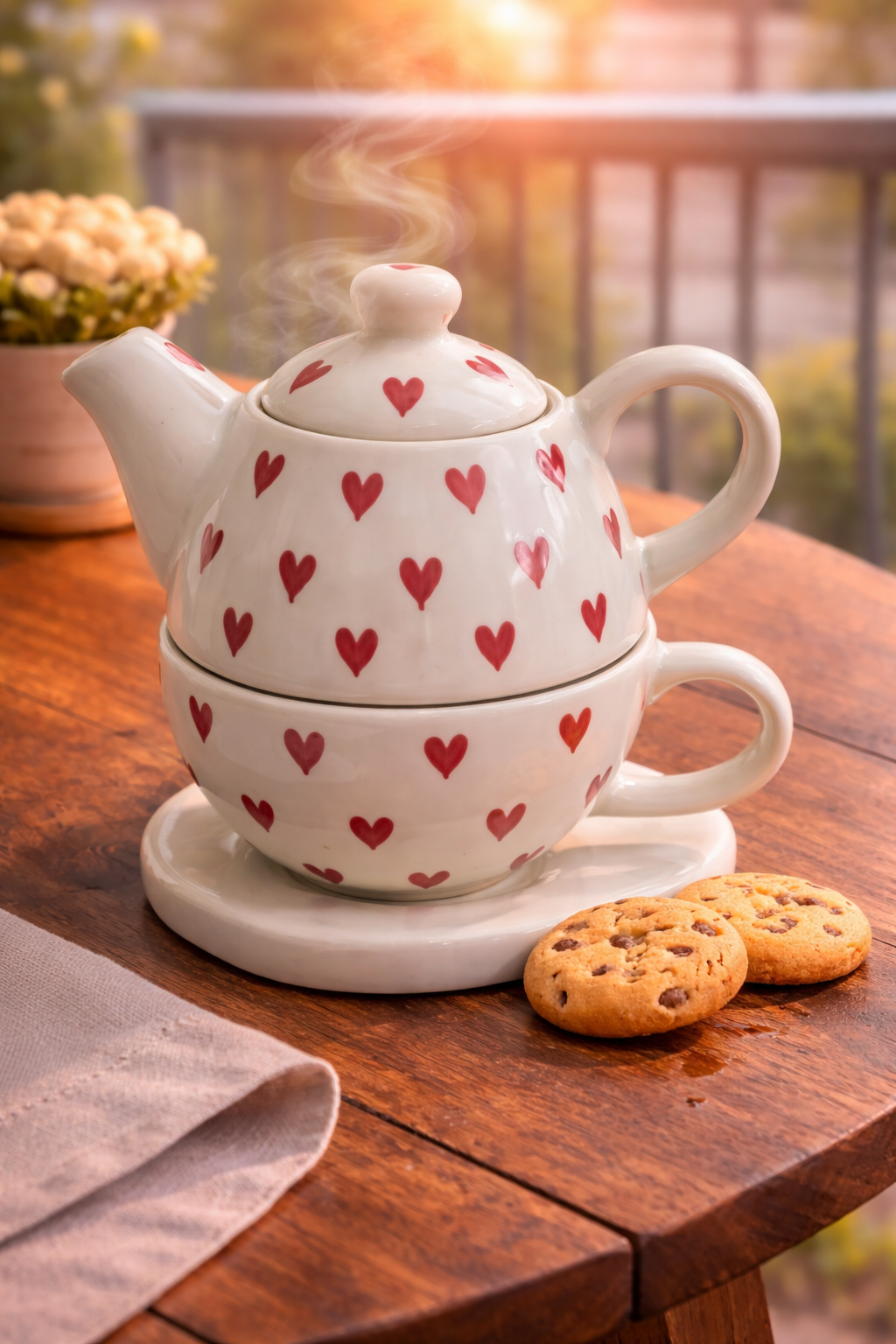 Ceramic Cup and Kettle Set