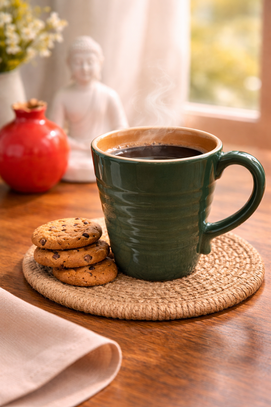 Earthy Green Ceramic Coffee Mug