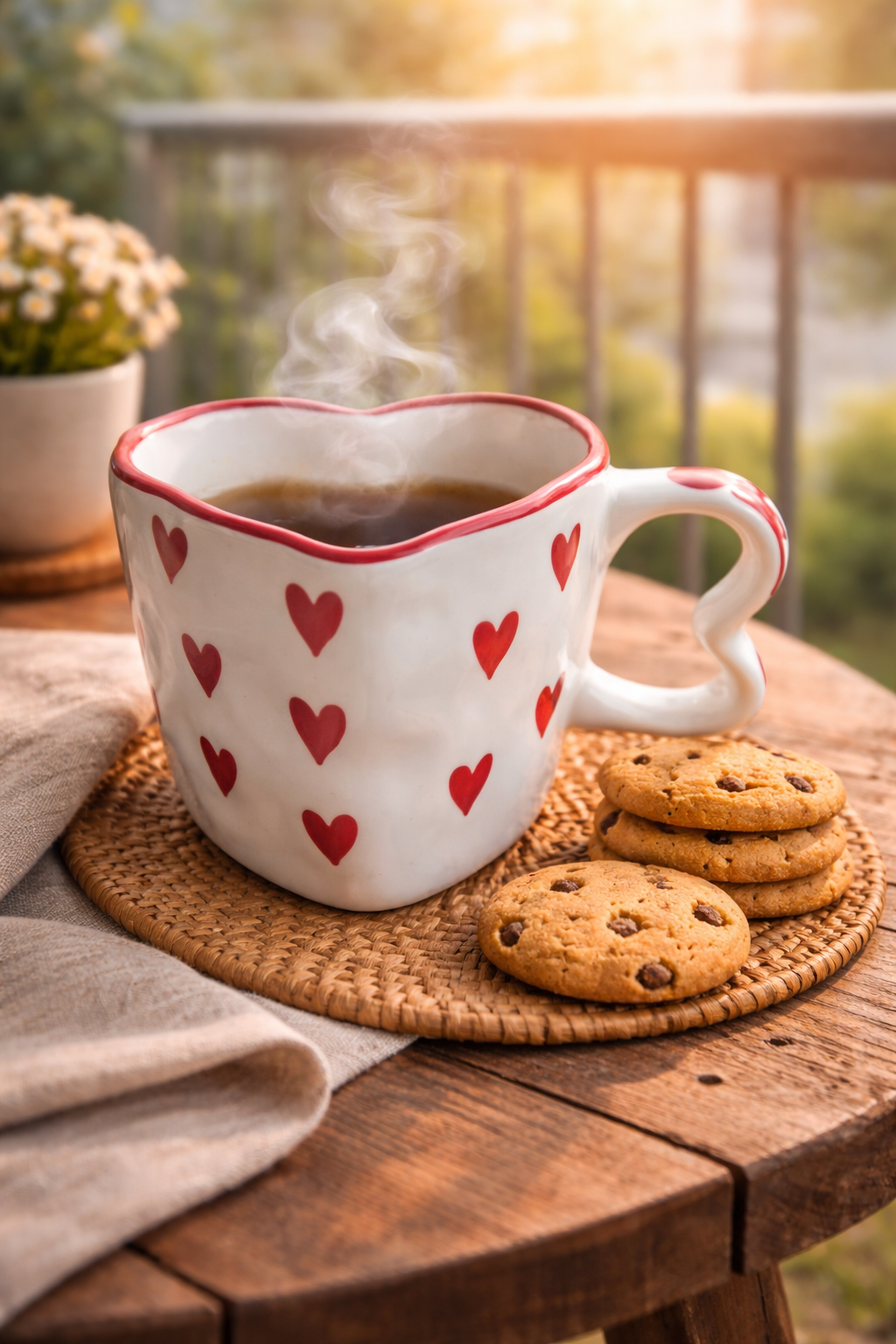 HeartGlow Handmade Ceramic Mug