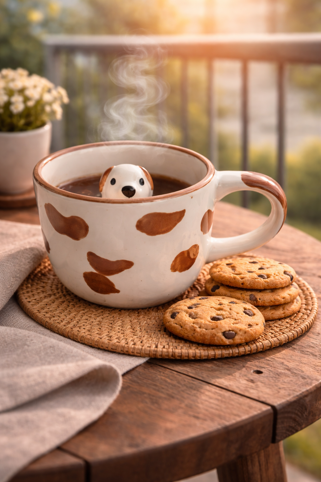 Peek-A-Pup Dog Ceramic Mug