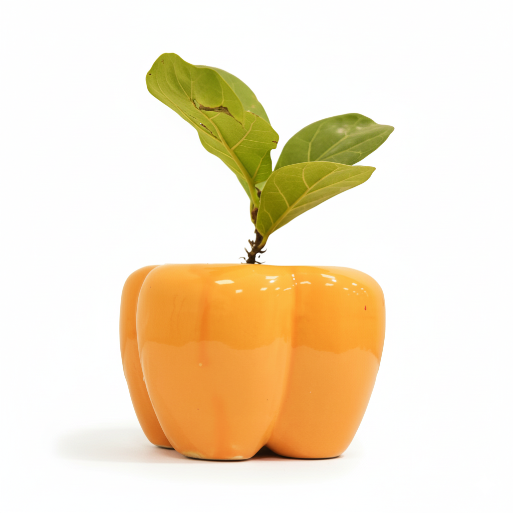 Yellow Pepper Plant Pot